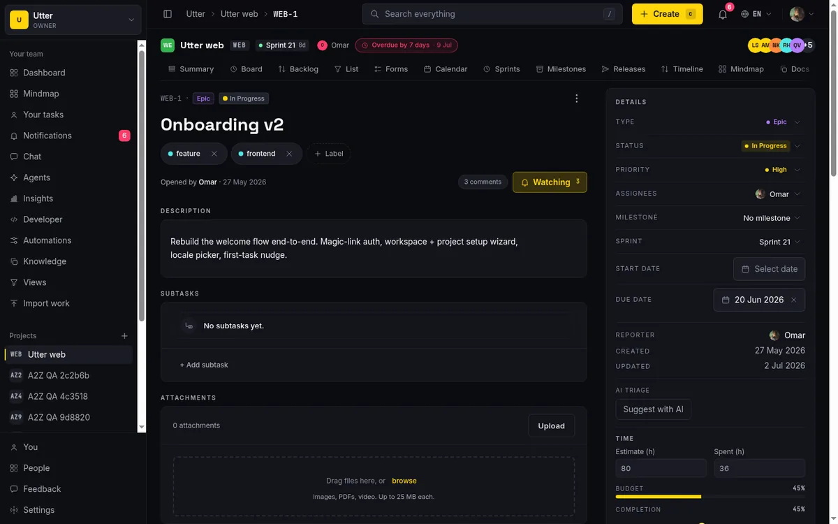 Notifications and watching issues - watch button